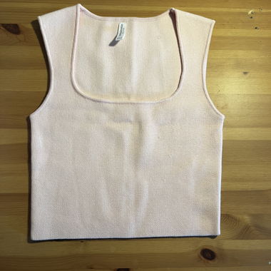 Gilet en maille rose