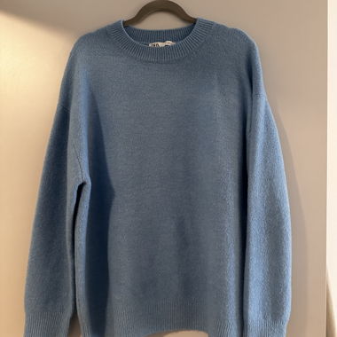 ZARA blue oversize knit jumper