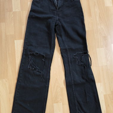 Jeans wide Bershka nero