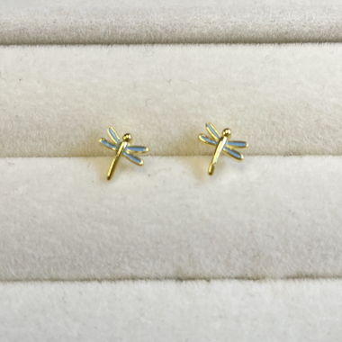 Sterling Silber 925 Dragonfly Earrings