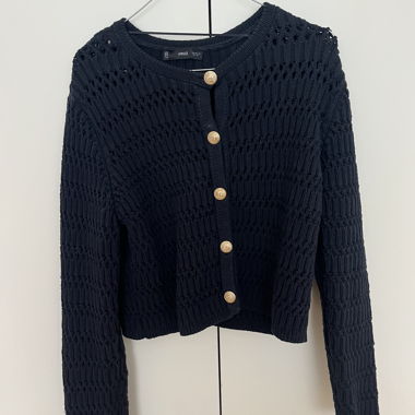 Gilet en maille bleu marine 