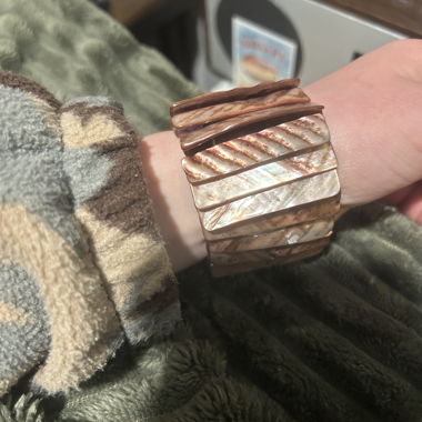 Bracciale in Madreperla in Toni Rosé e Crema