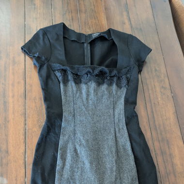 Black and grey vintage dress 