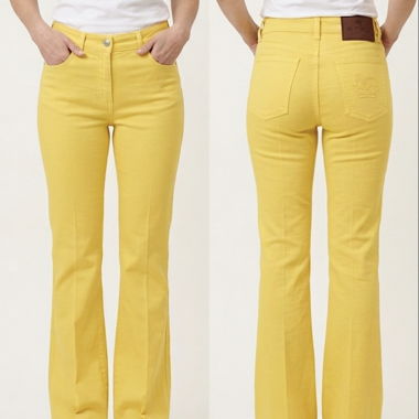 Jeans évasés ETRO – Taille 27 – Jaune – Comme neuf