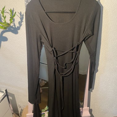 Langes kleid mit schnürrung