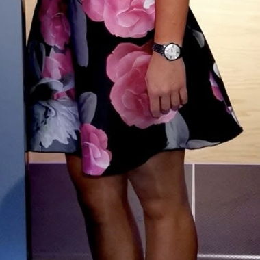 Dress with A-line skirt