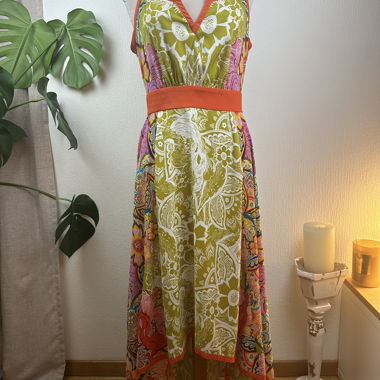 Multicolour Printed Long Dress