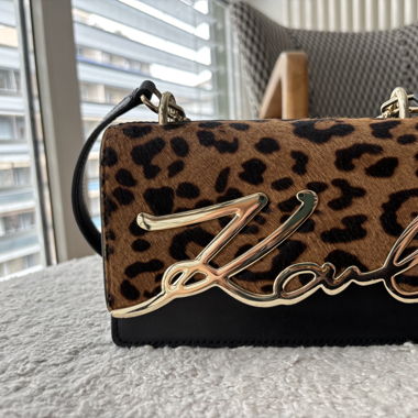 Karl Lagerfeld K/Signature Spec Leopard Bag 