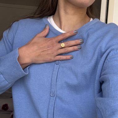Cardigan in cotone blu