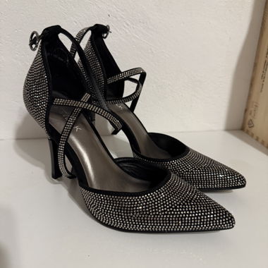 Strass High Heels Schwarz