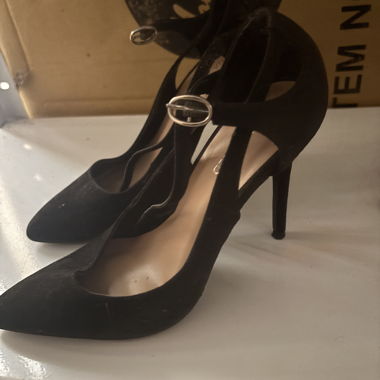 Black high-heel shoes
