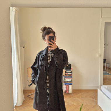 Vintage Leather Trench Coat