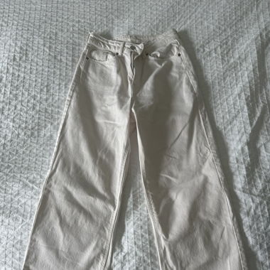 Weisse straight Jeans