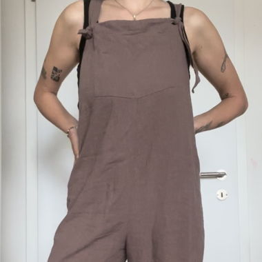 Leinen Latzhose