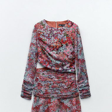 Minikleid mit Blumenmuster