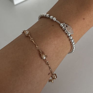 Bracciale Dorato con Perle
