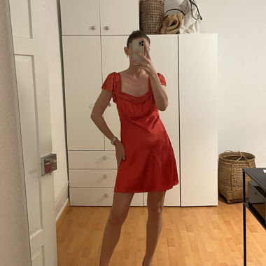 Abito in raso rosso di Free People taglia 38 / M