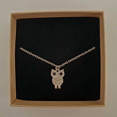 Collier Chouette Argenté (livraison gratuite)