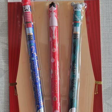 Legami - Set de 3 stylos gel effaçables Nutcracker