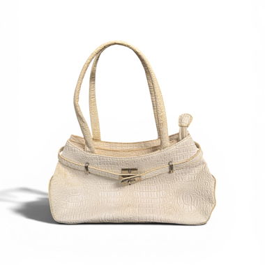 Borsa y2k crema effetto coccodrillo