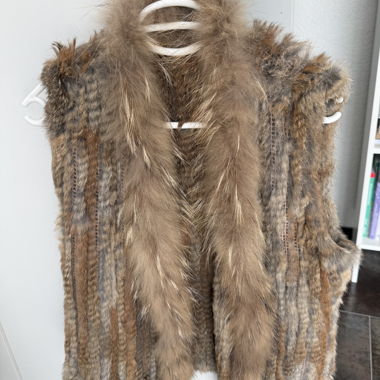 Gilet in vera pelliccia marrone
