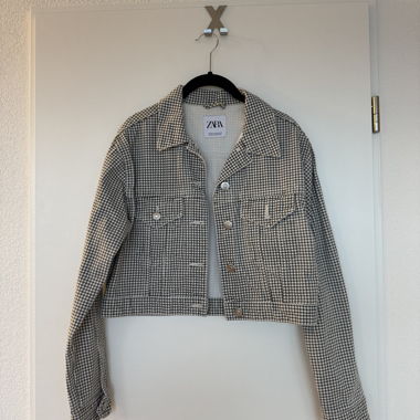 ZARA Jeansjacke kariert
