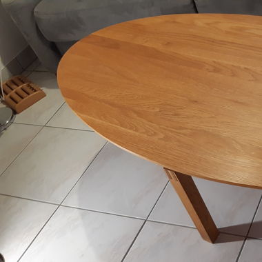 Table de salon ovale en bois