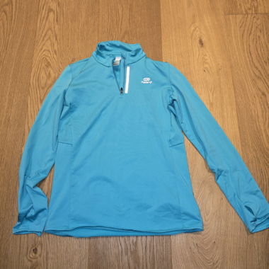 Leuchtgrünes Sport-Longsleeve mit Reissverschluss
