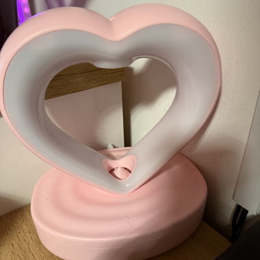 Heart-Shaped Table Lamp & Pink Vaporizer