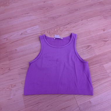 Pink Ribbed Tank Top
