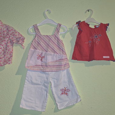 Completo estivo da bambina 3 pezzi, tg.74