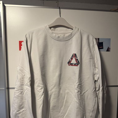 Palace Tri split Crewneck weiss