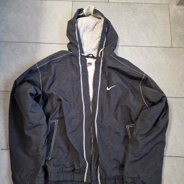 Giacca con cappuccio Nike grigio/nero XL