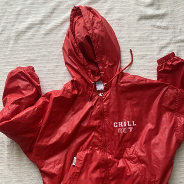 Red thin rain Jacket 