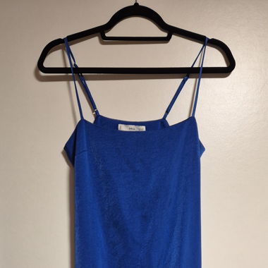 blaues Abendkleid