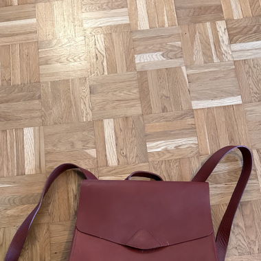 Cooler Leder Rucksack