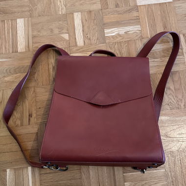 Cooler Leder Rucksack
