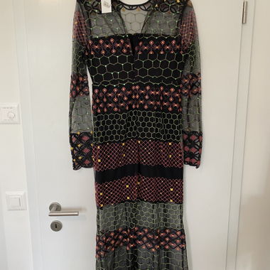 Little White Lies abito maxi in mesh ricamato