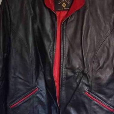 Black and Red Leather Jacket