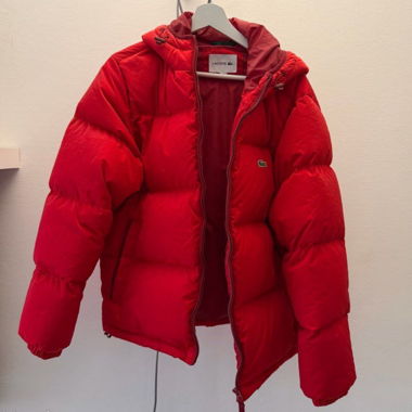 Doudoune rouge Lacoste