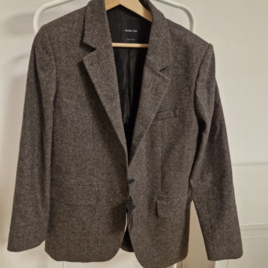 Massimo Dutti Blazer aus braunem Mischwollstoff, Grösse EU 36