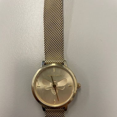 vergoldete analog Uhr von Olivia Burton