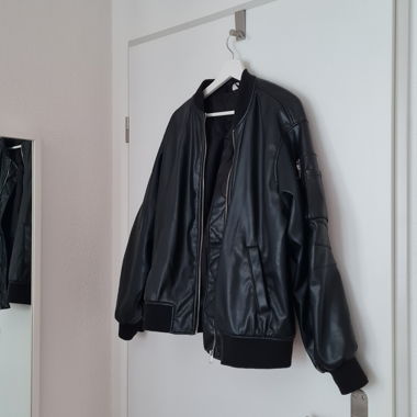Giacca in pelle oversize