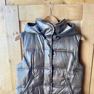 Gilet metallic khaki