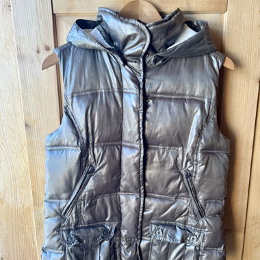 Gilet metallic khaki