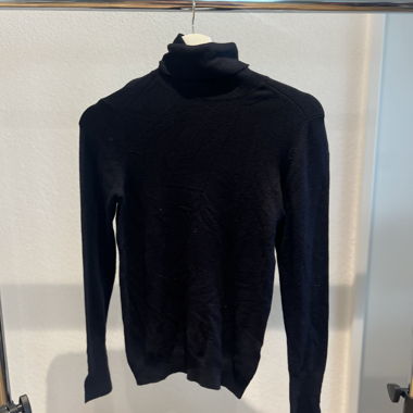 Black Zara Knit Roll-Neck Sweater