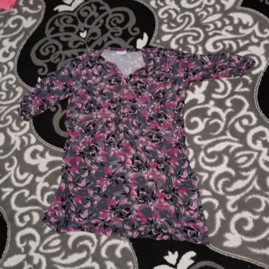 Robe fleurie JANNINA Gr. EUR 48 gris/rose