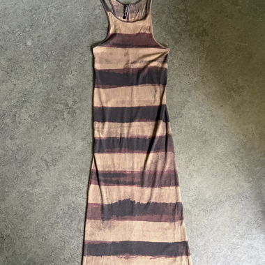 Rundholz Trägerkleid gestreift