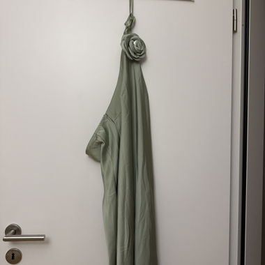 Sage Green Dress with Flower