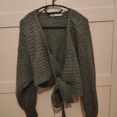 Wickel-Strickjacke grün Gr.S Zara